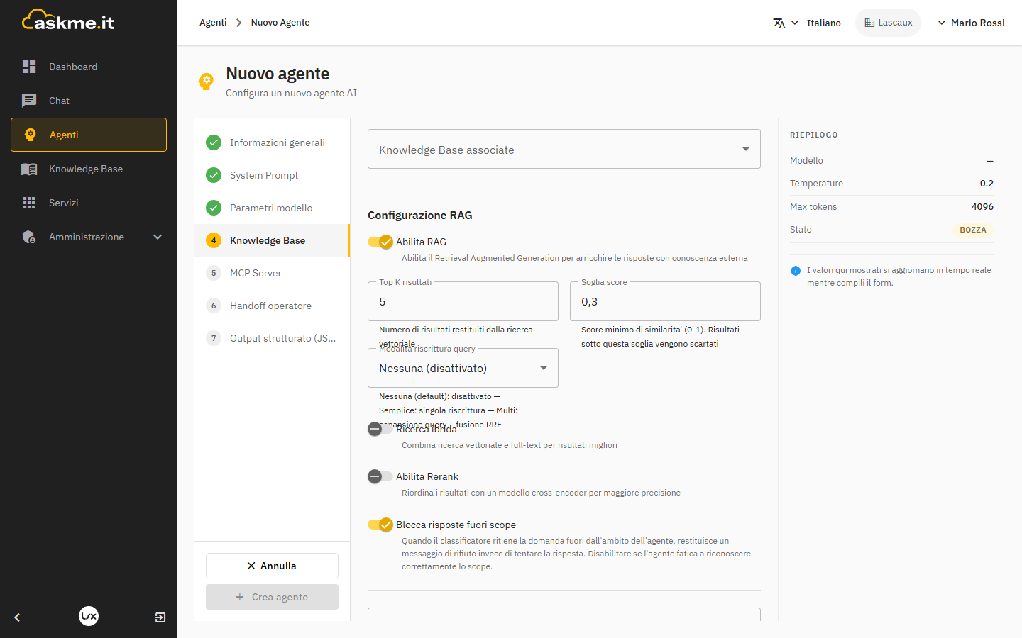 Selezione knowledge base